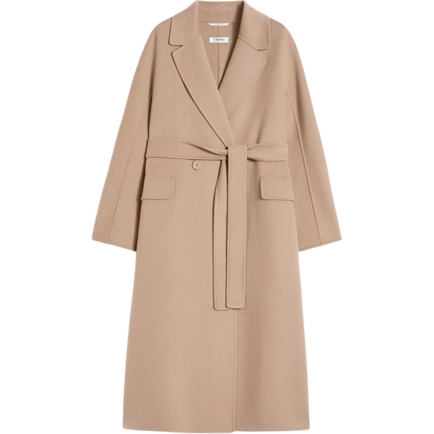 

Пальто с поясом и лацканами с вырезом 'S MAX MARA, sand