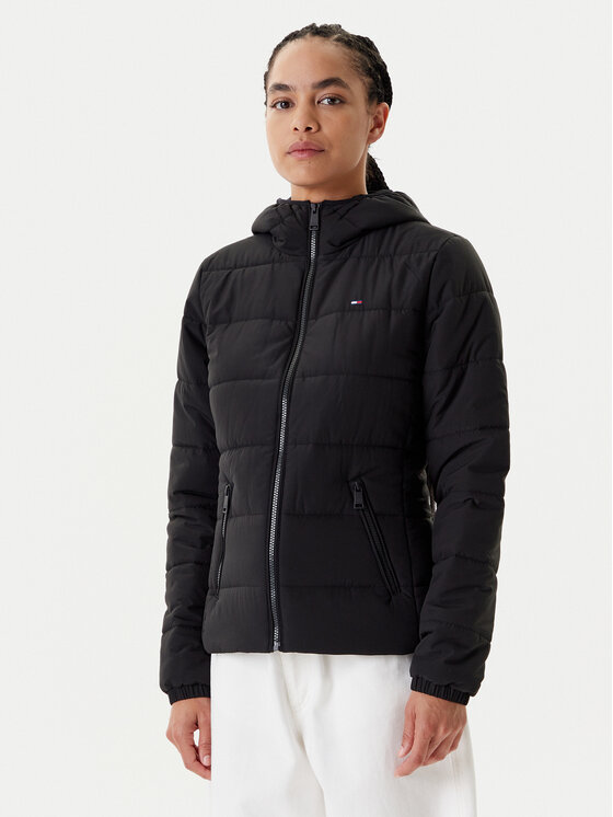 

Приталенная переходная куртка DW0DW20959 Tommy Jeans, черный