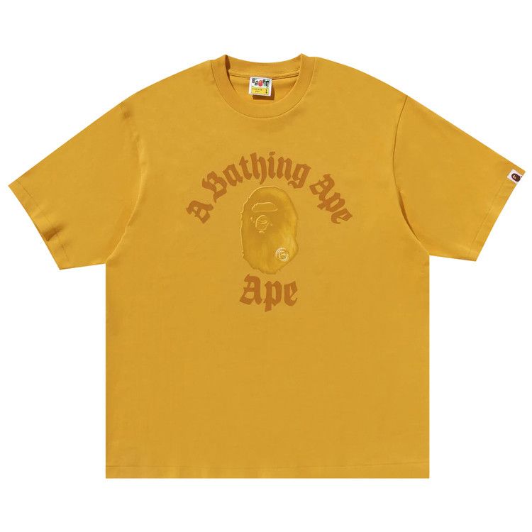 

Футболка BAPE Gothic College Relaxed Fit Tee, Yellow