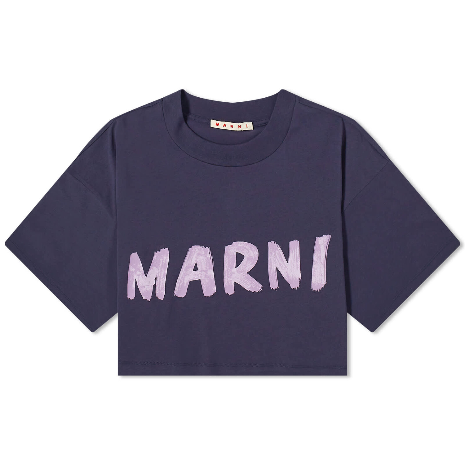 

Футболка Marni Cropped Logo, цвет Blueblack