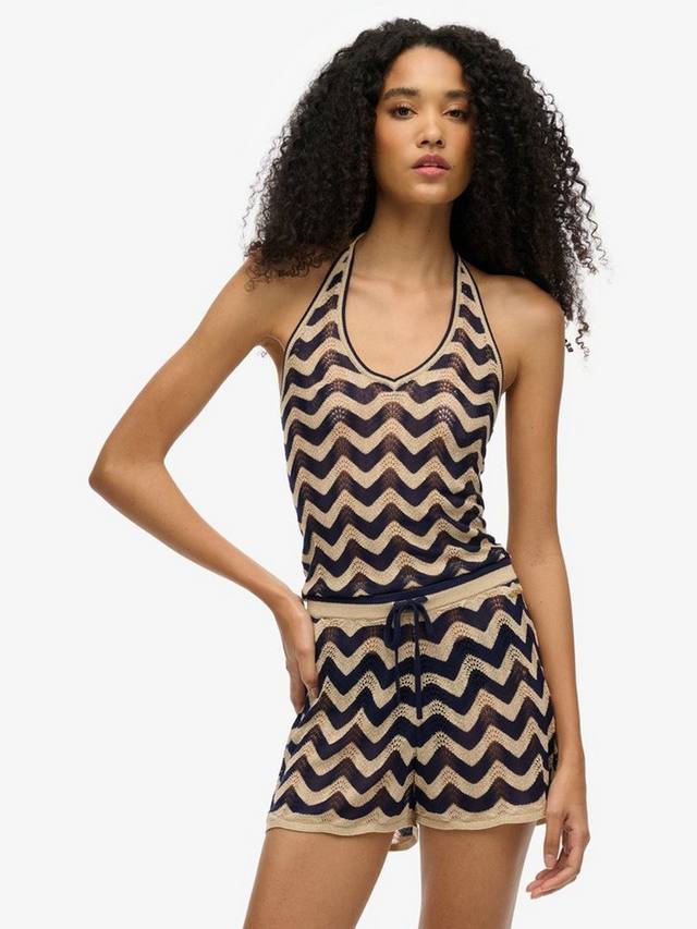 

Шорты с зигзагообразным узором Superdry, Navy/Gold