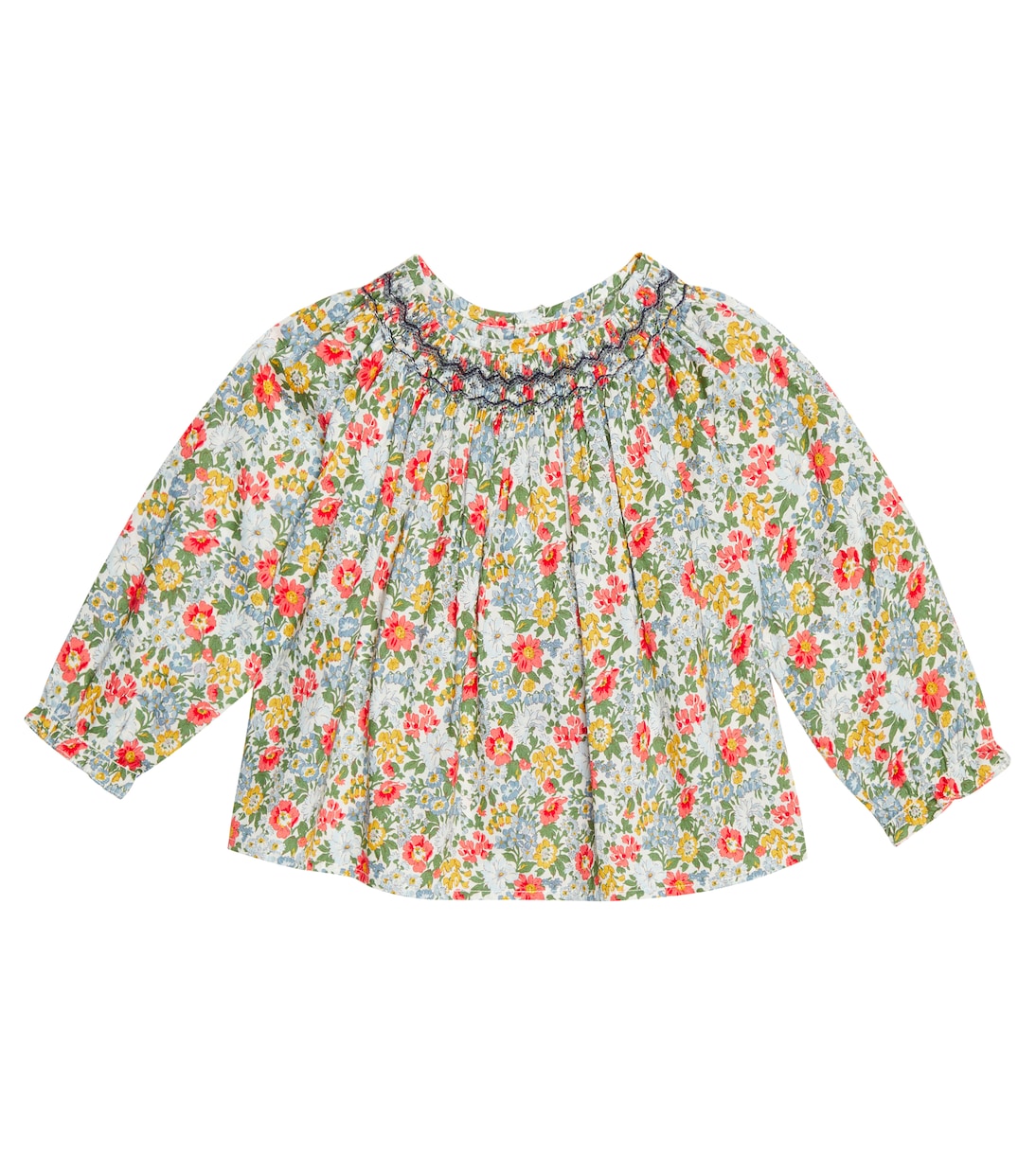 

Хлопковый топ с цветочным принтом Baby Griotte Bonpoint, Fl Bleu