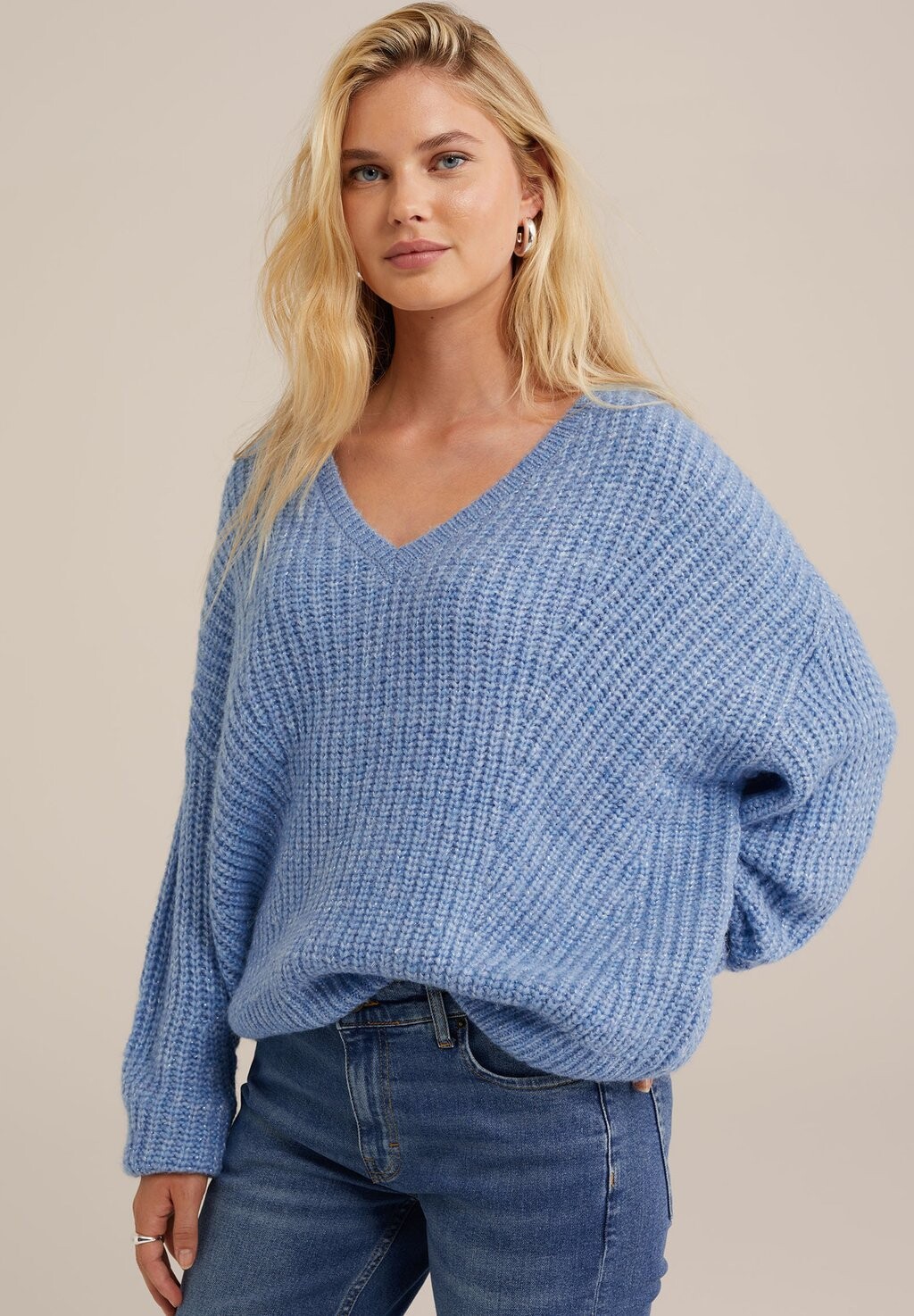 

Джемпер WE Fashion, светло-голубой