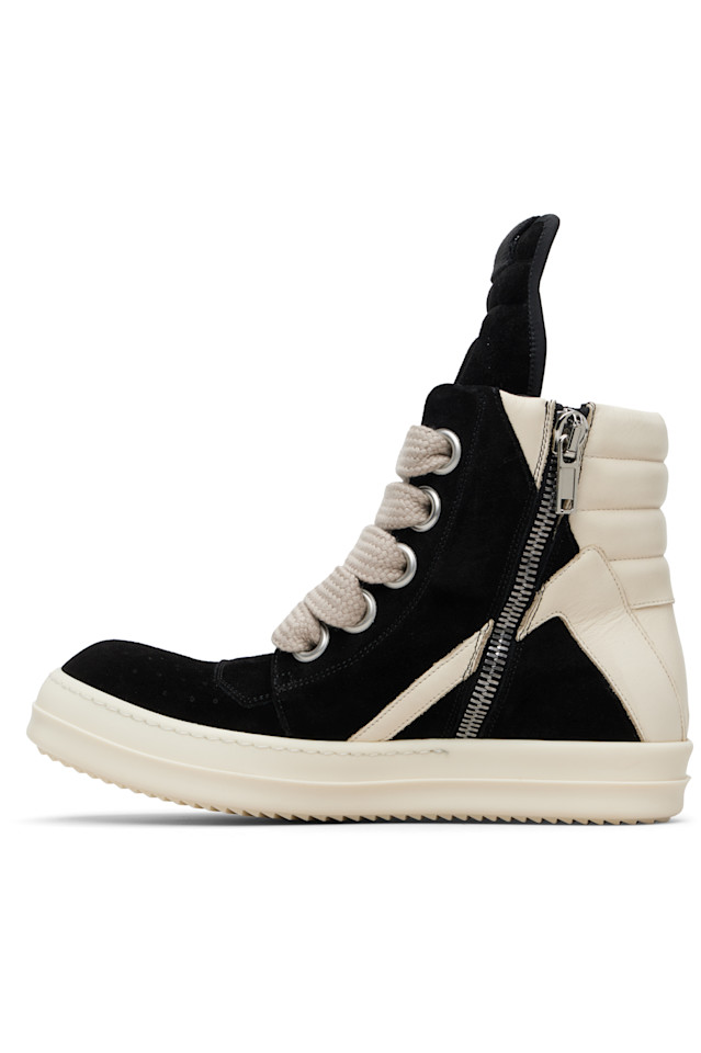 Rick Owens Черные кроссовки Black Temple Jumbolace Geobasket — фото 3