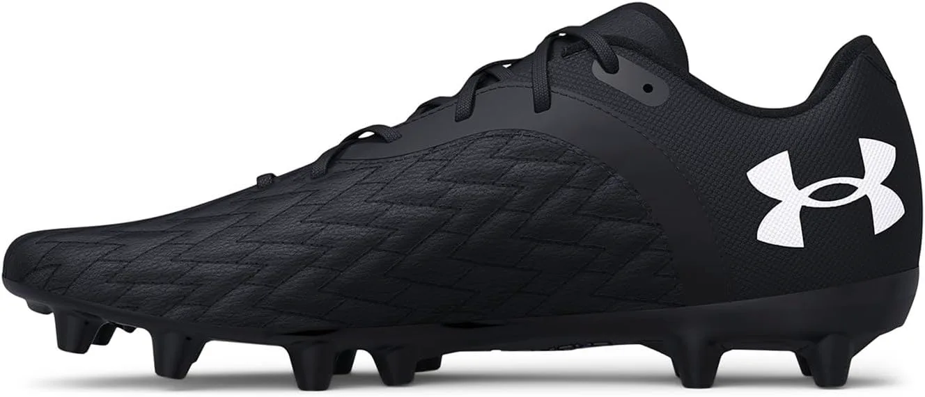 Бутсы для футбола на твердое покрытие Under Armour Clone Megnetico Premier 2.0 для мужчин, черный/оранжевый/белый — фото 2
