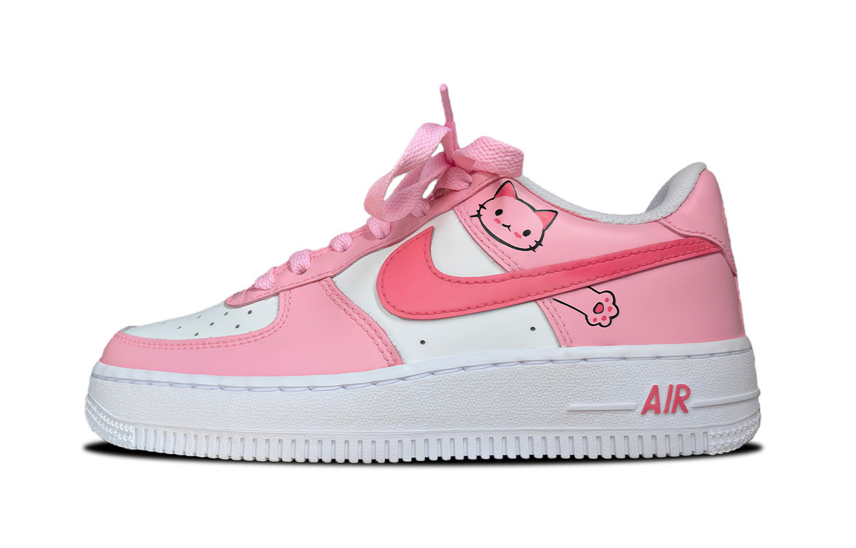 

Air Force 1 Meowth Explore нескользящая амортизация устойчивость к истиранию терморегуляция отвод влаги low top Nike, розовый