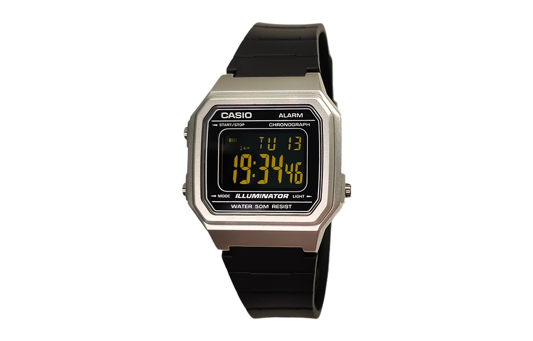 

CASIO Часы Retrofit Series Quartz Movement Resin Strap Watch Men's Watch Black Dial, Black Dial with Black Yellow Bezel