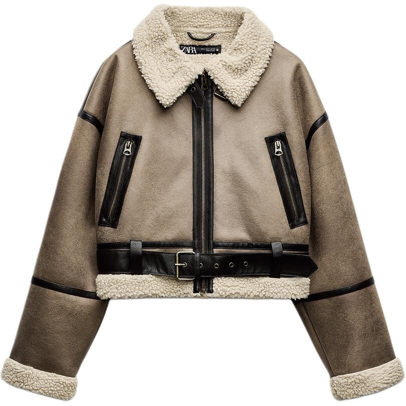 

Бархатная куртка женская цвета норки Zara, цвет Mink Color