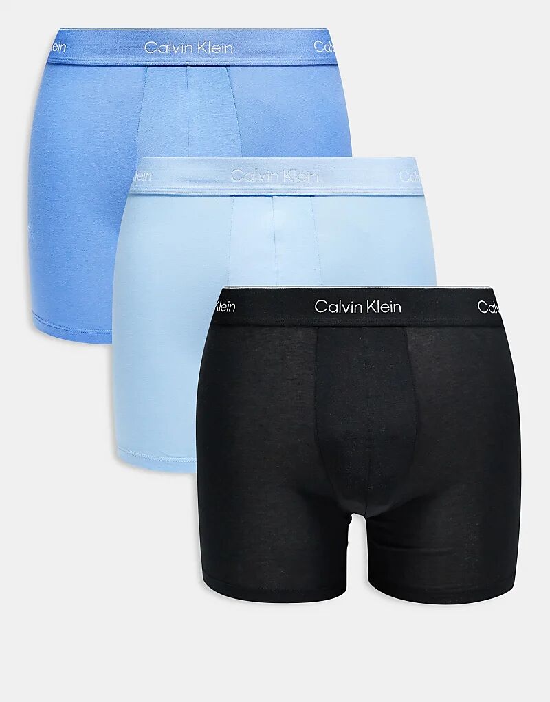 

Комплект из 3 пар боксеров Calvin Klein Icon Cotton Stretch в синих тонах