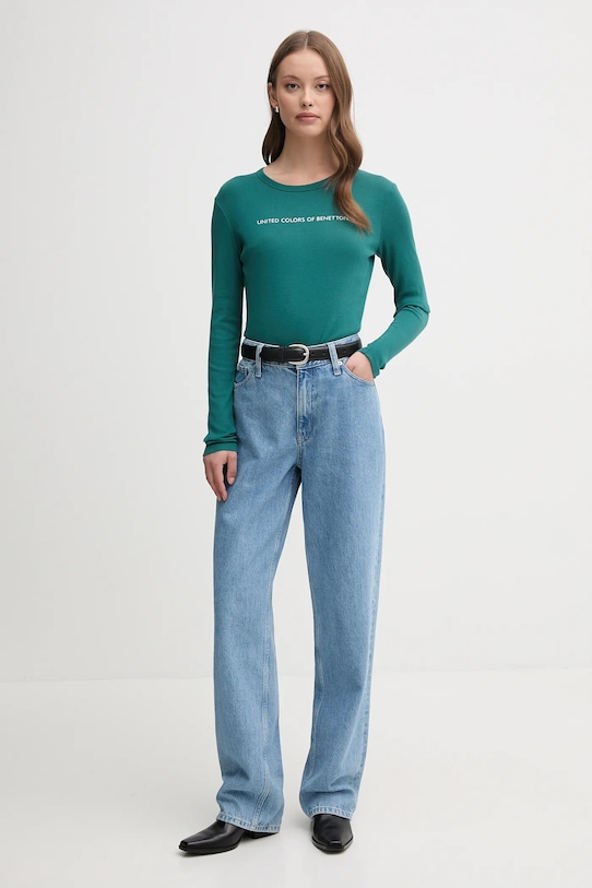 

Хлопковая водолазка United Colors Of Benetton, бирюзовый