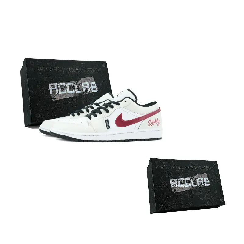 

Износостойкие низкие винтажные баскетбольные кроссовки Men's Beige White Red Jordan, бежевый белый красный