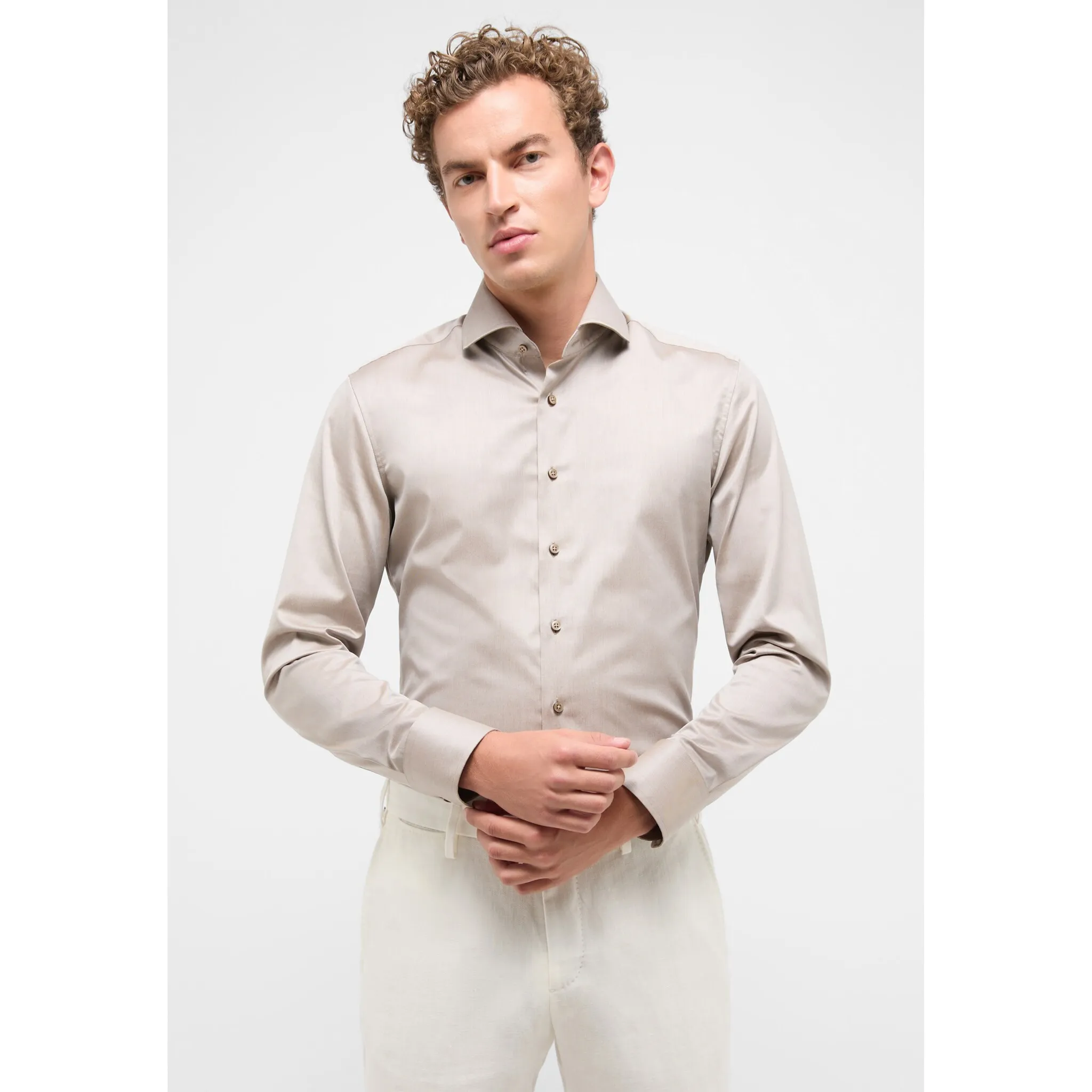 

Рубашка Eterna с длинными рукавами "SLIM FIT", коричневый