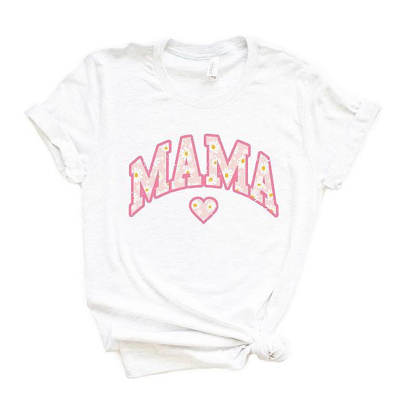 

Футболка с коротким рукавом Mama curved floral Simply Sage Market, White, Белый, Футболка с коротким рукавом Mama curved floral Simply Sage Market, White