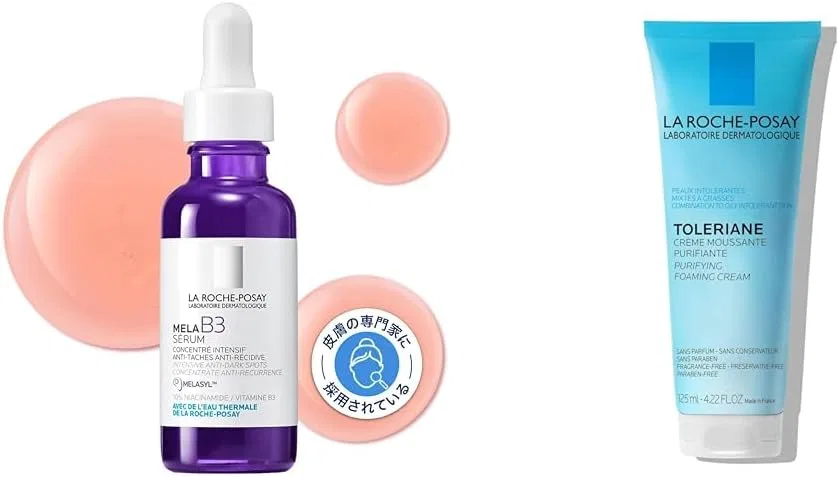 Сыворотка La Roche-Posay Mela B3 Serum + Очищающее средство Toleriane Foaming Cleanser
