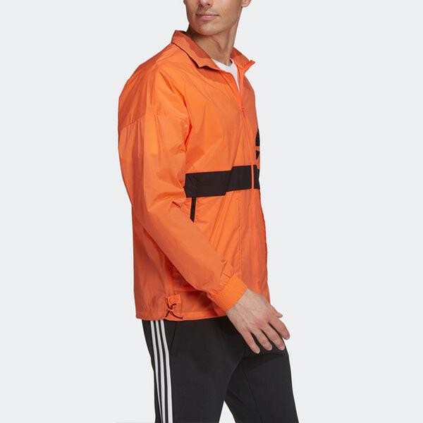 Куртка adidas Zipper Big Pocket Contrasting Colors Sports Jacket Orange Yellow, желтый — фото 4
