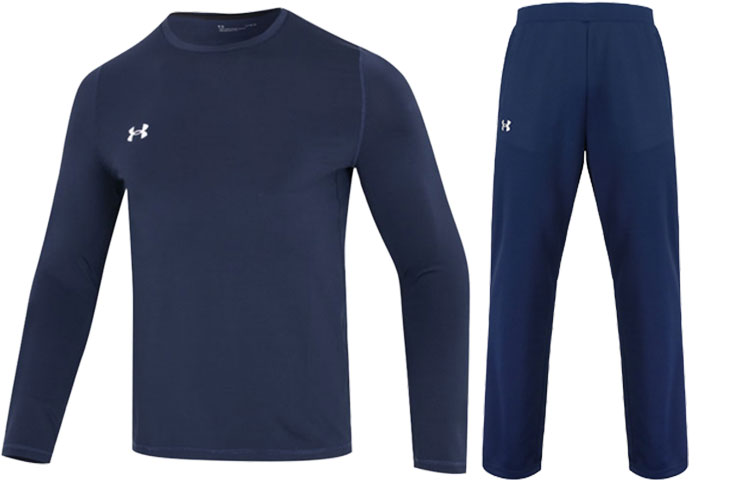 

Повседневный спортивный костюм мужской с круглым вырезом Moderate Under Armour, clothing sets (синий+синий)