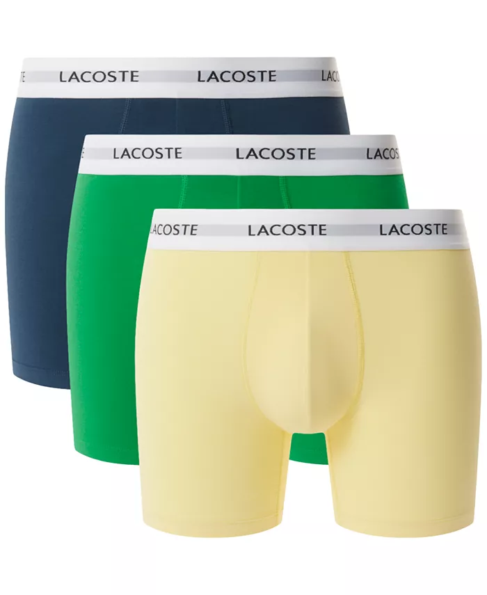 

Мужские боксеры с логотипом, 3 шт., классическая посадка Lacoste, мультиколор