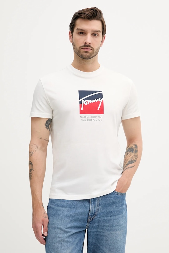 

Хлопковая футболка Tommy Jeans, белый