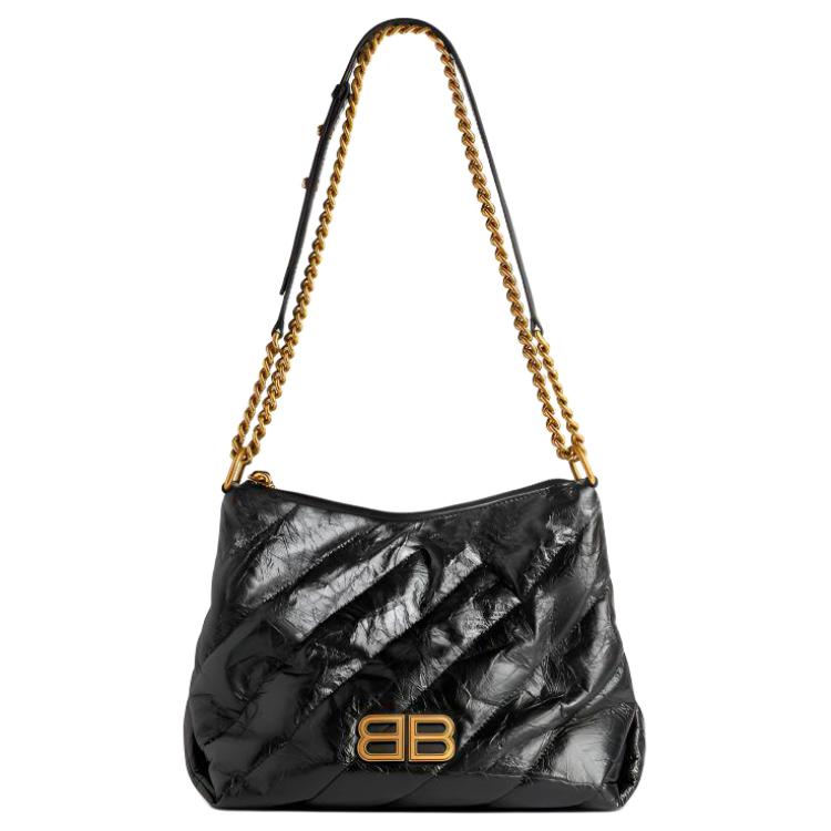 

Сумка через плечо Balenciaga Crush Calfskin Small женская черная