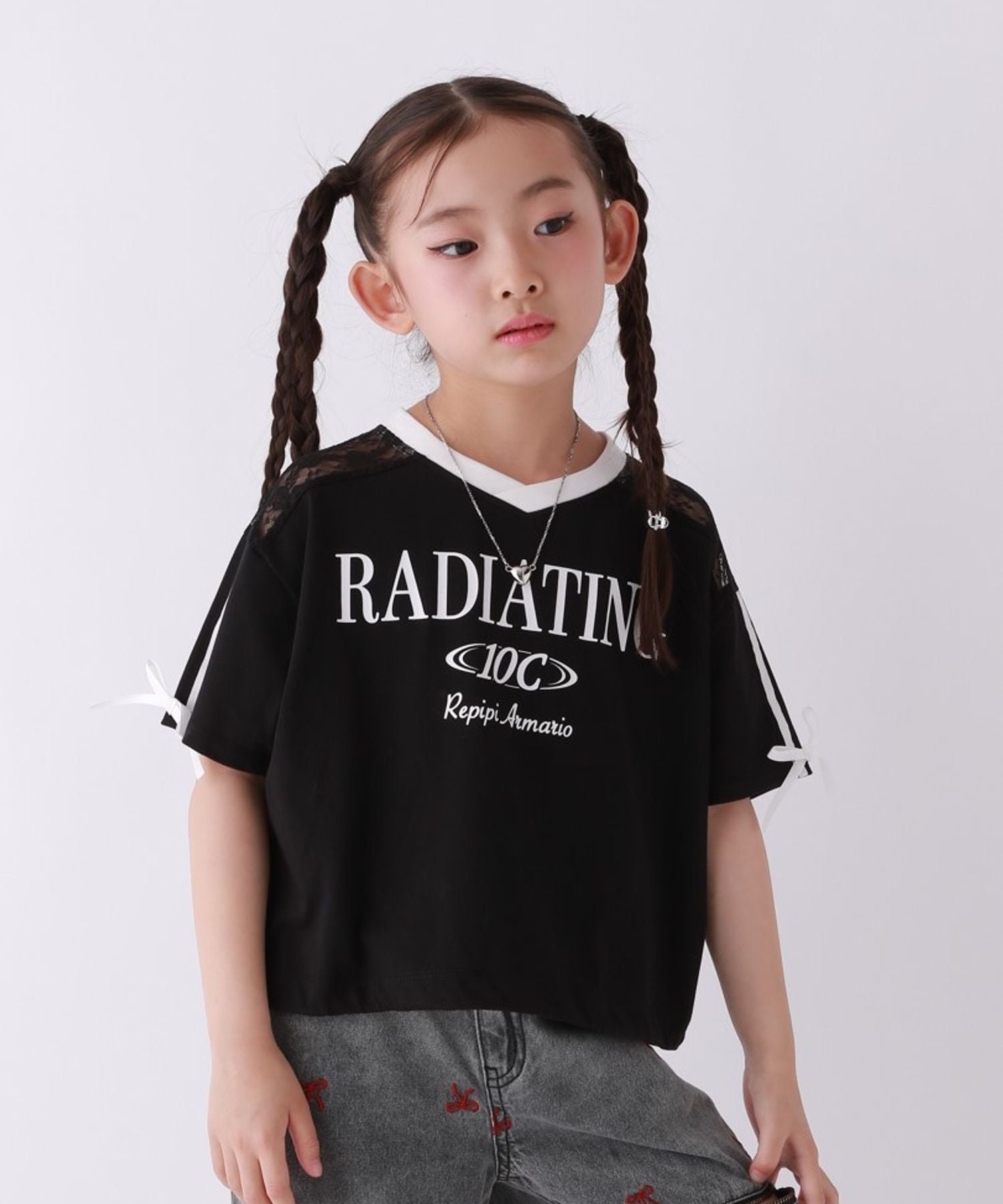 Кружевная игровая рубашка 10C REPIPI, Black 09