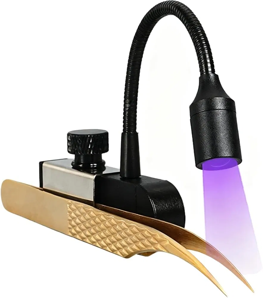 Пинцет для наращивания ресниц Felicia LED Black