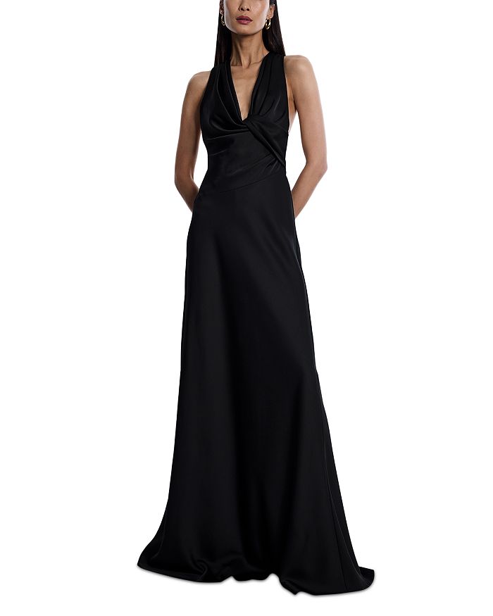 

BCBG Платье-комбинация с капюшоном и запахом BCBGMAXAZRIA, черный