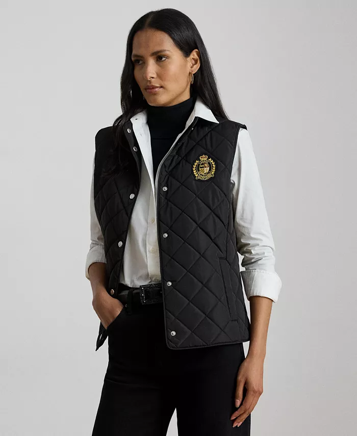 

Женский стеганый жилет Lauren Ralph Lauren, черный
