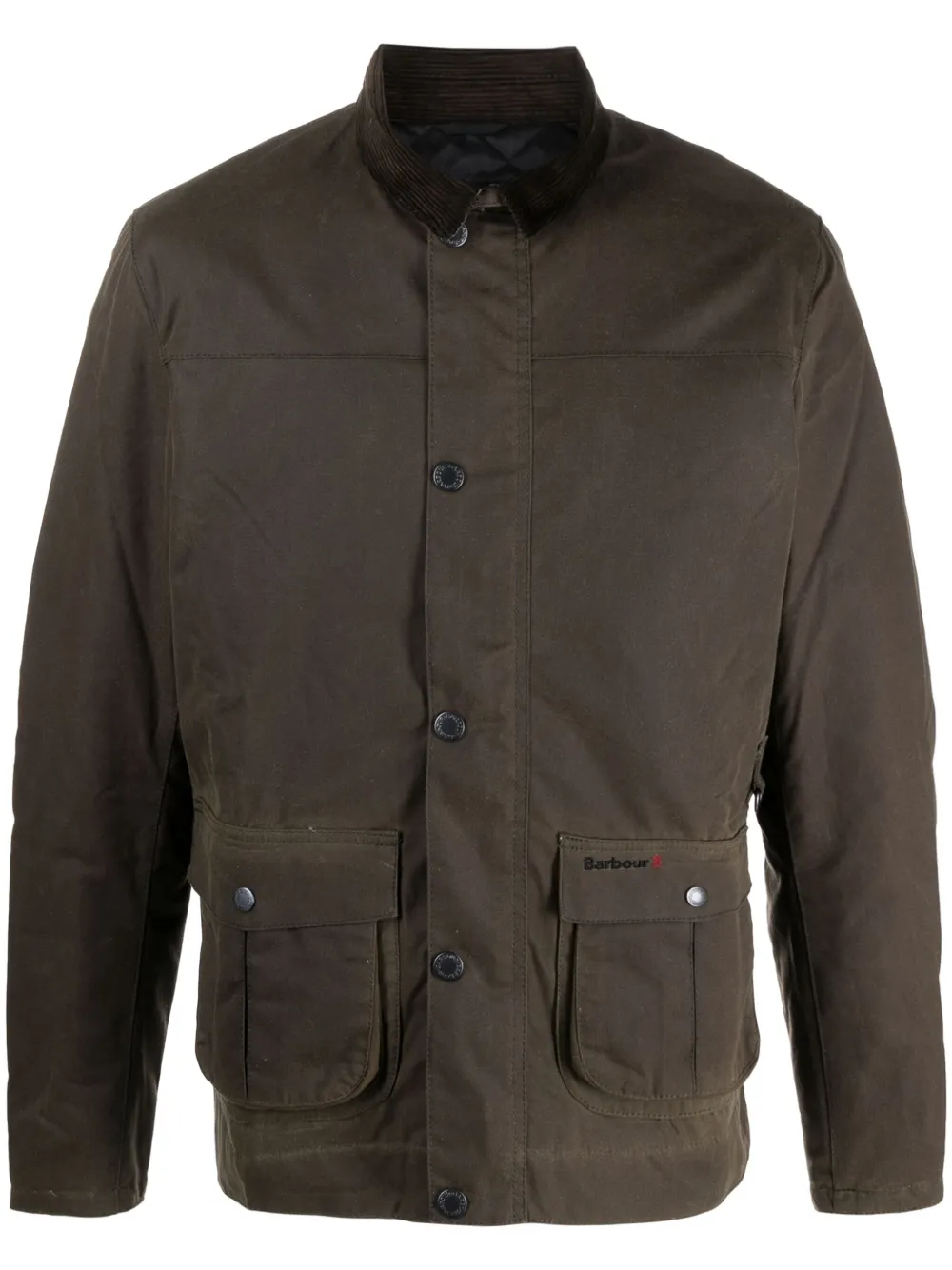 

Куртка Brunden Wax с вельветовым воротником Barbour, зеленый