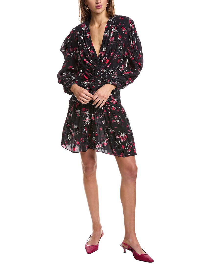 

Айро Дипло мини-платье из смесового шелка IRO, черный