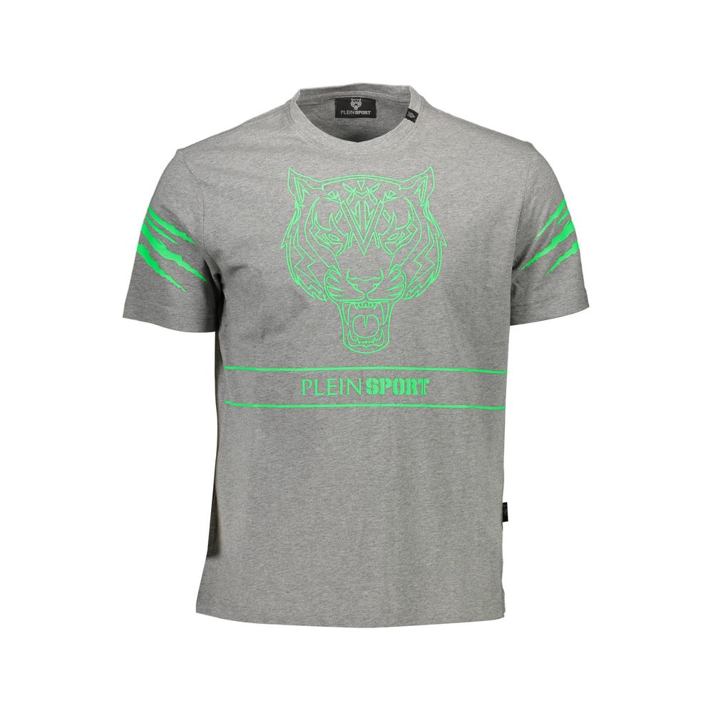 

Коричневая хлопковая мужская футболка Plein Sport