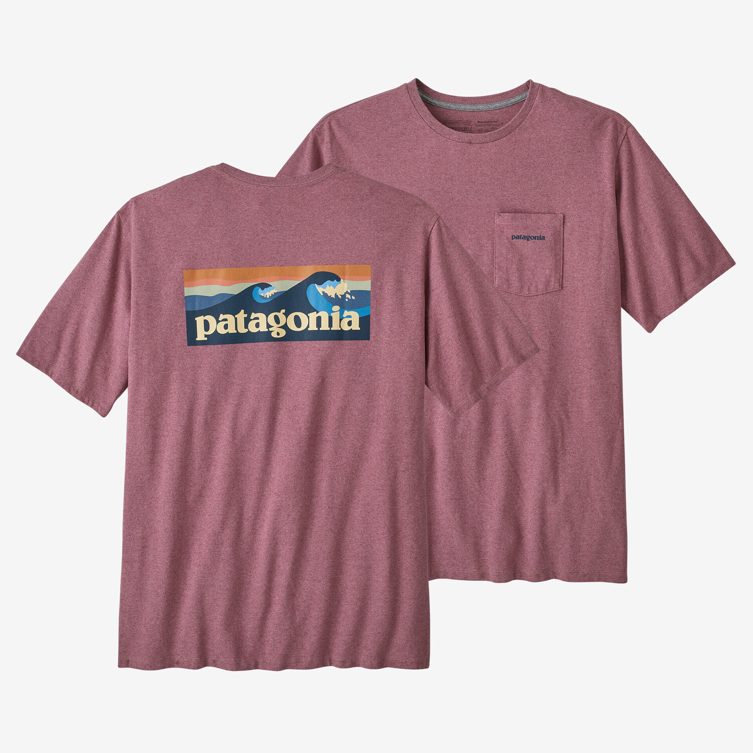 

Мужская футболка с логотипом и карманом Responsibili Patagonia, цвет Evening Mauve