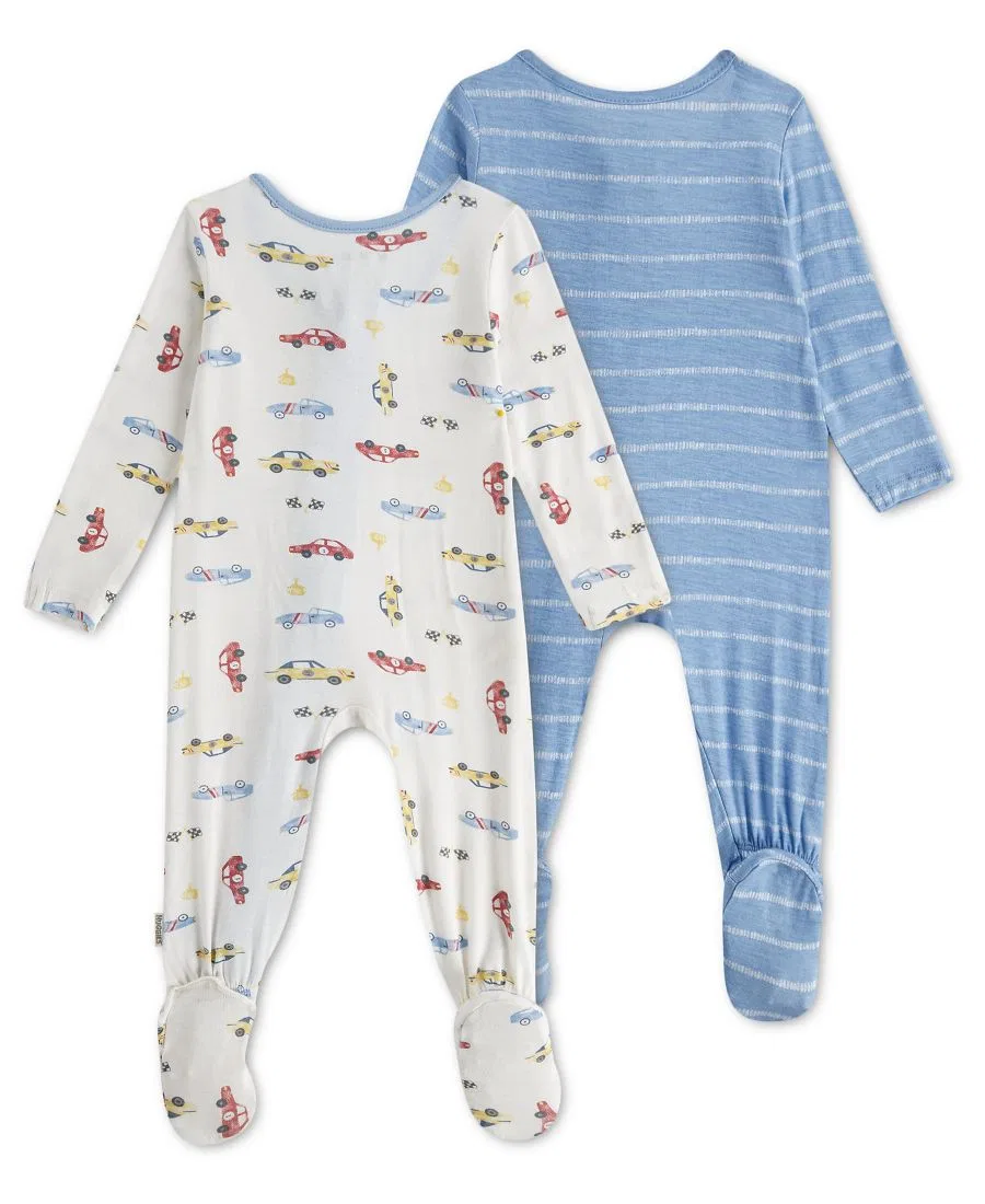 Комплект из 2 детских комбинезонов с круглым вырезом для мальчиков Huggies, белый — фото 2
