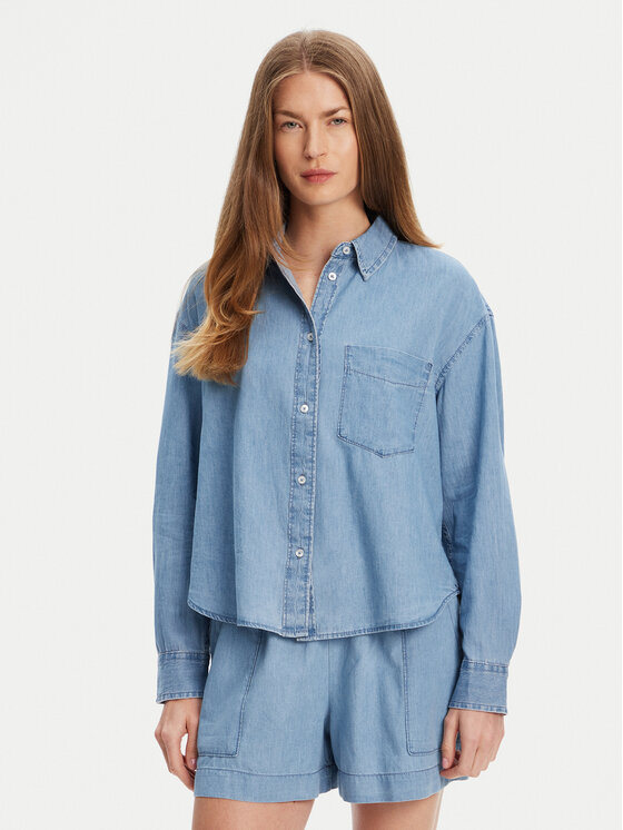 

Джинсовая рубашка стандартный крой 5DHJDQ07U United Colors Of Benetton, синий