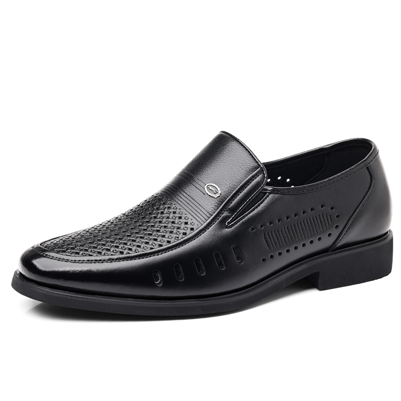 

Poitulas Мужские черные туфли с перфорацией, цвет Black (Cut-Out)