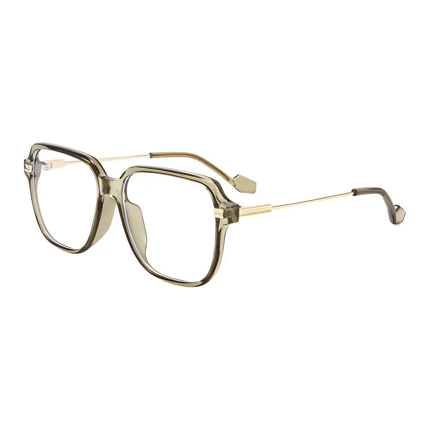 Оправы для очков квадратные TR90 унисекс PARMU, Transparent Green Frame