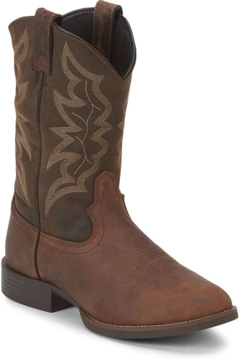 

Мужские вестерн-ботинки Justin Buster III 11" - коллекция Stampede - подошва из резины и коровьей кожи, коричневый