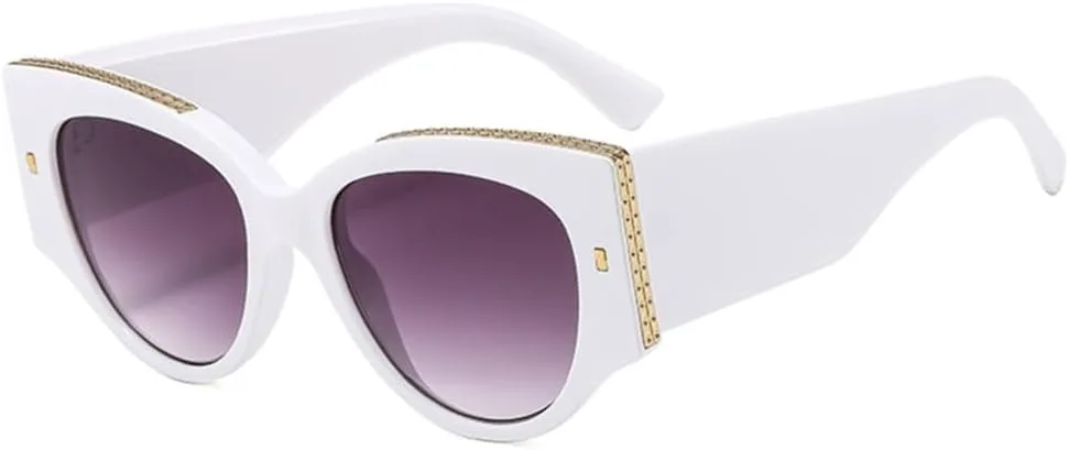 

Ретро-солнцезащитные очки «кошачий глаз» для женщин, для мужчин и женщин, солнцезащитные очки для активного отдыха, защита от УФ-излучения UV400 LXLHWN, 4