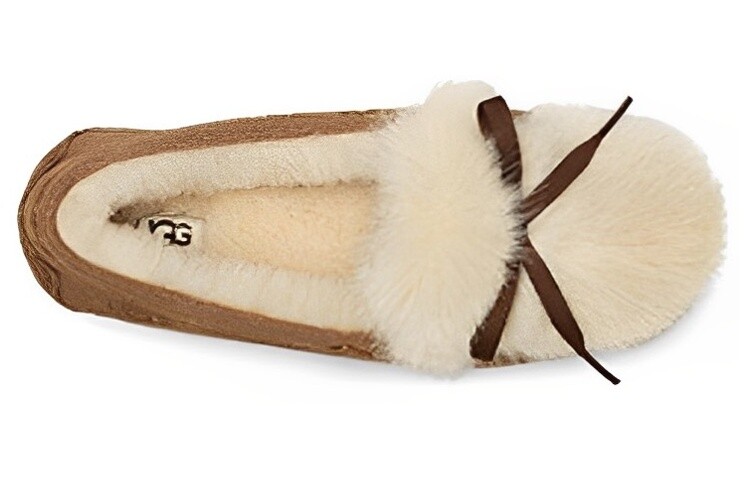 Женская повседневная обувь Женские низкие каштановые туфли Ugg, коричневый — фото 3