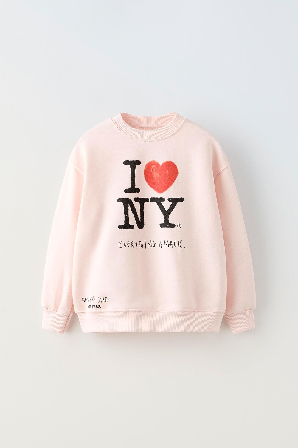 

Толстовка i love ny ZARA, розовый
