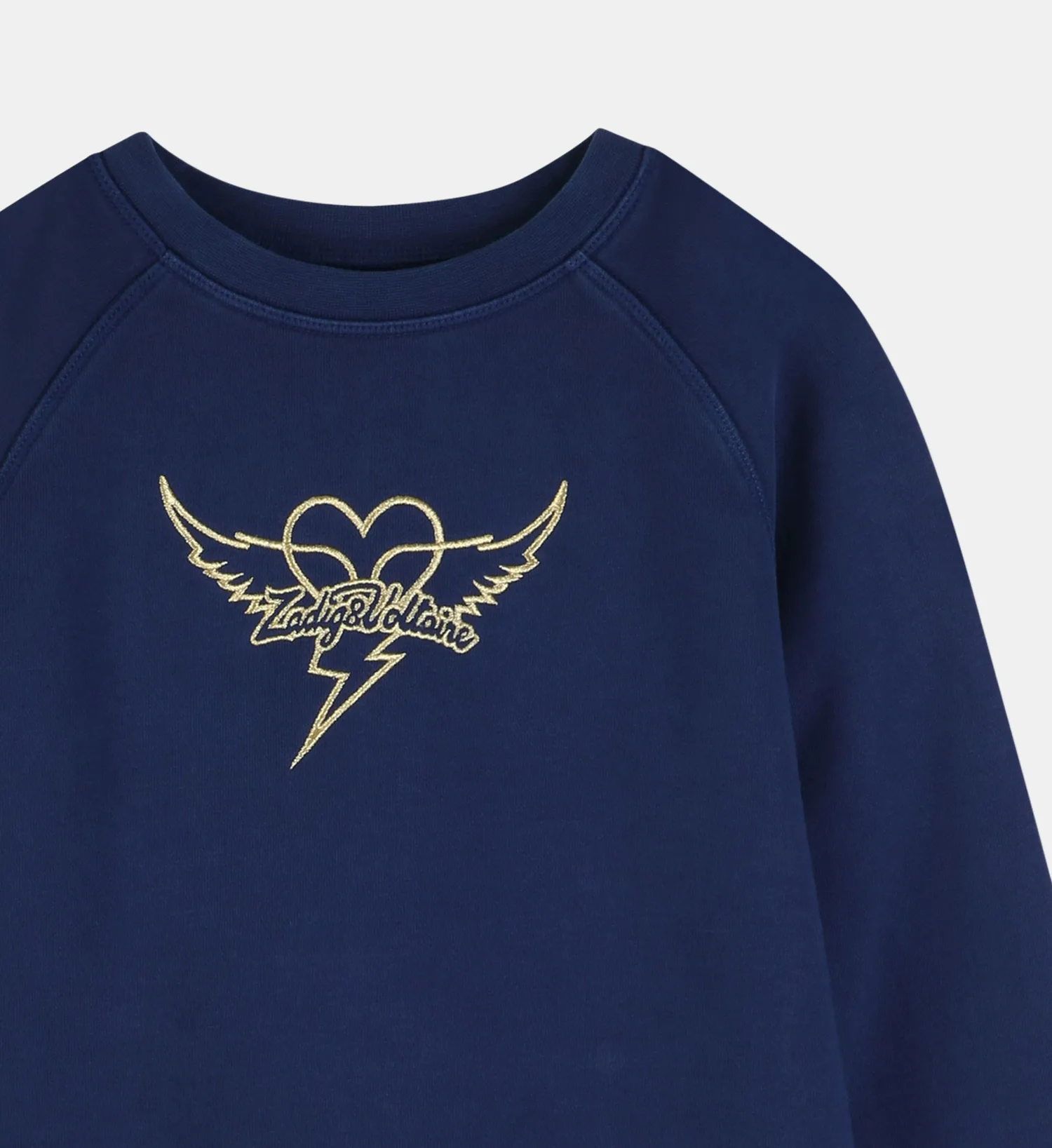 Свитшот с круглым вырезом Zadig&Voltaire Kids, синий — фото 3