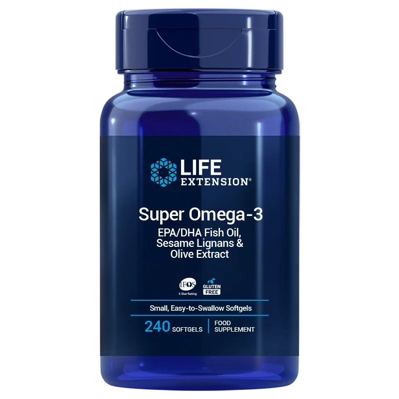 

Диетическая добавка LIFE EXTENSION Super Omega-3 EPA/DHA с лигнанами кунжута и экстрактом оливы ЕС (240 капсул)