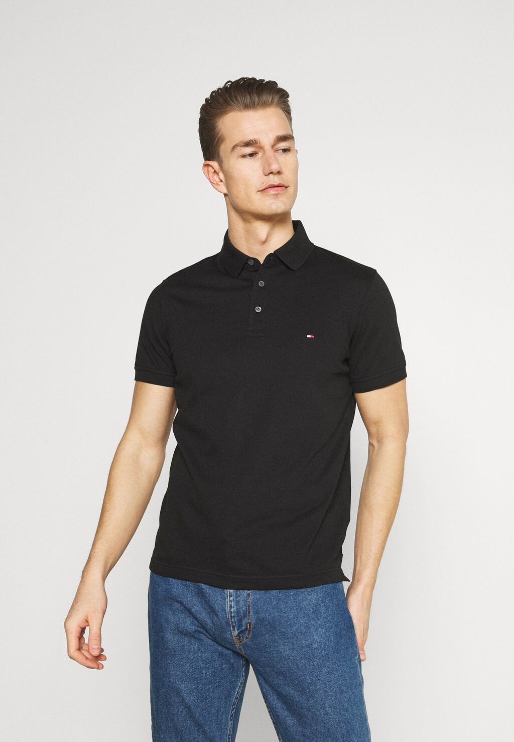 

Поло Slim Tommy Hilfiger, черный