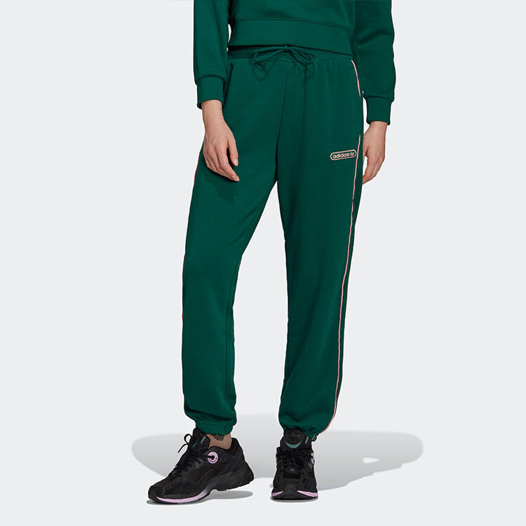 Трикотажные спортивные штаны женские зеленые Adidas Originals — фото 2