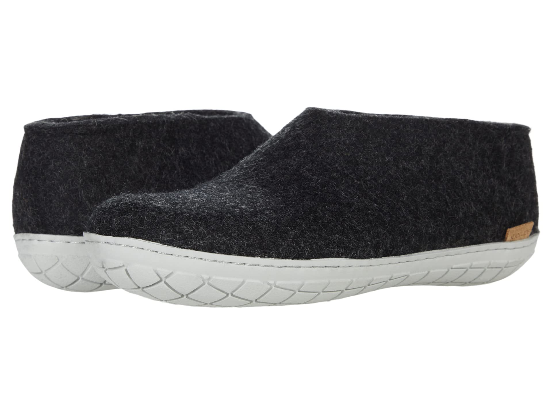 Тапочки Glerups Wool Shoe Rubber Outsole, Charcoal/Grey Rubber