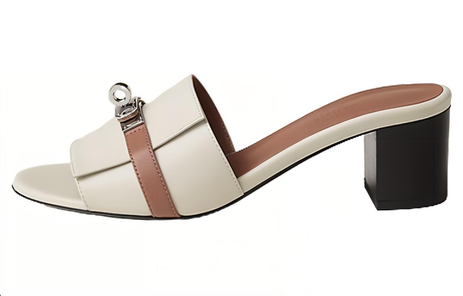 Сланцы Gigi Slide женские бежевые HERMES