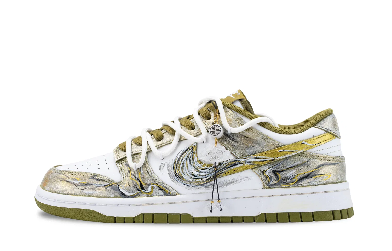 Кроссовки скейтбординговые Nike Dunk White Gold — фото 3