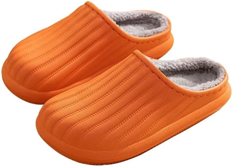 

Мужские и женские водостойкие хлопковые тапочки из ПУ для использования дома и на улице Zonkacen, оранжевый