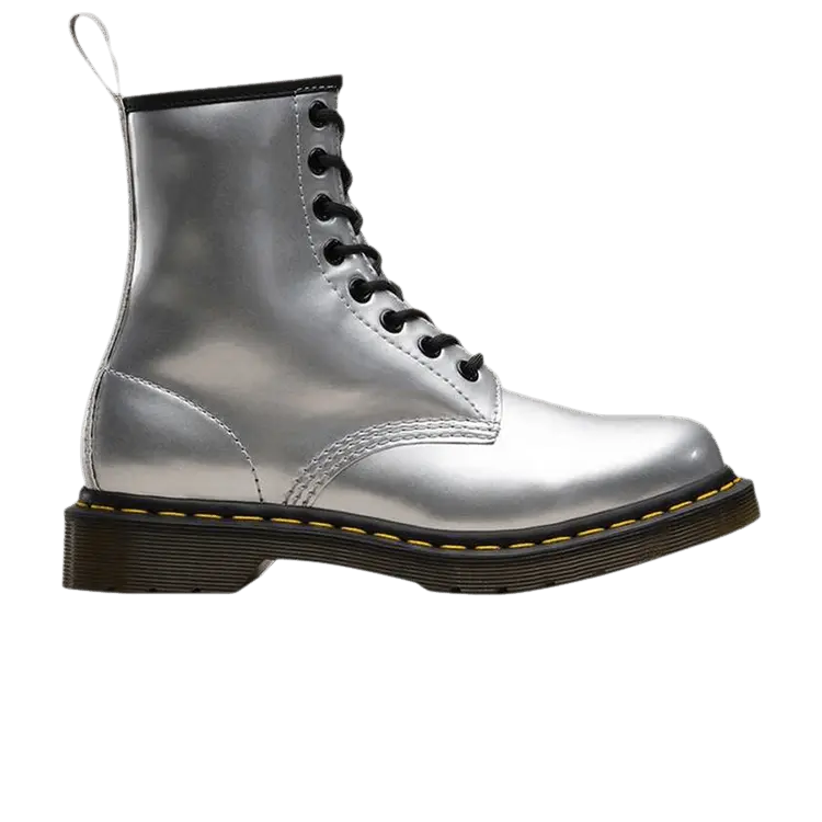 Кроссовки Dr. Martens Wmns Vegan 1460 Chrome Paint Metallic, серебряный