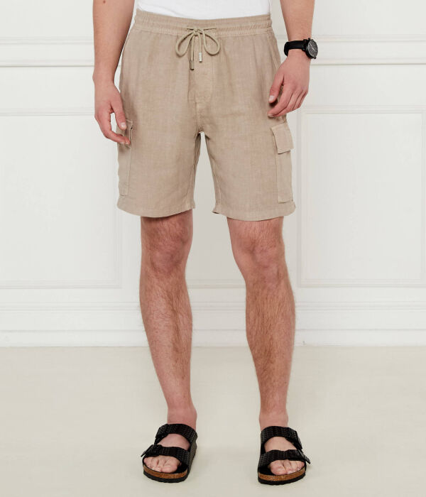 

Льняные шорты черного цвета Regular fit Vilebrequin, желтый