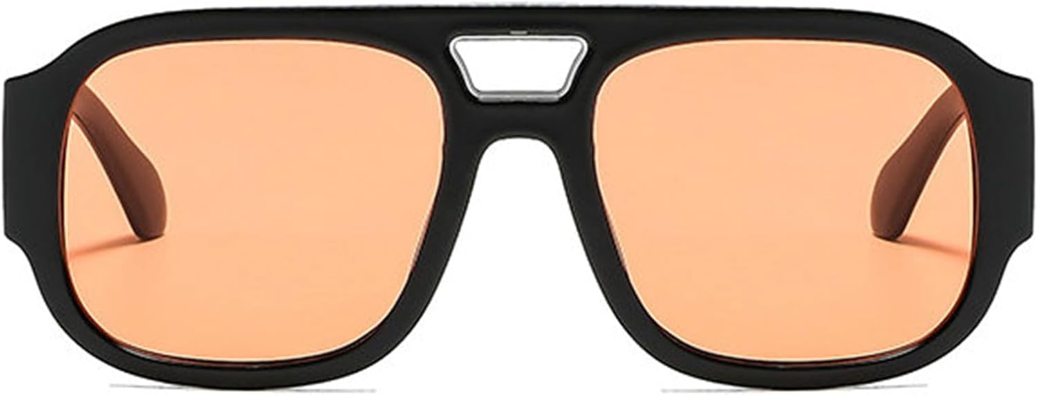 

Винтажные солнцезащитные очки-пилот Helena с двойной перемычкой, для женщин и мужчин, квадратная толстая оправа, модные, увеличенного размера, в стиле 70-х, солнцезащитные очки UV400, C7